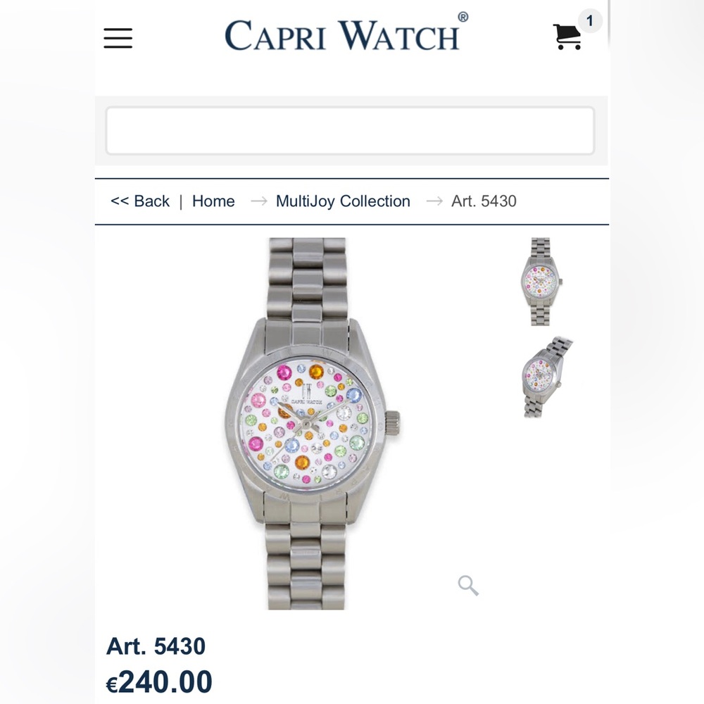 Capri Watch Art. 5430 - new women’s stainless steel watch from Italy